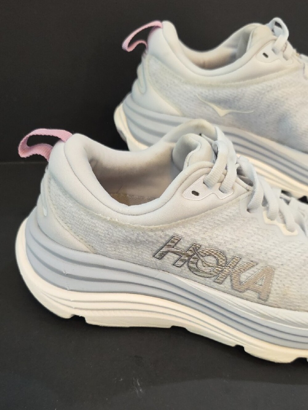 Hoka Gaviota 5 Women's White and Light Pink Running Shoes Size 6.5 - Picture 4 of 11